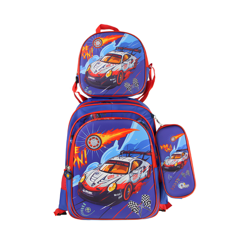 Kit Infantil com Mochila, Bolsa Térmica e Estojo Escolar