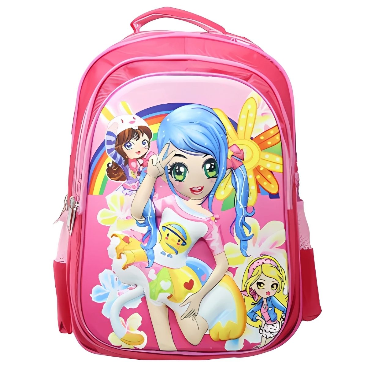 Mochila Infantil 16 Pol Estampada Personagens Coloridos
