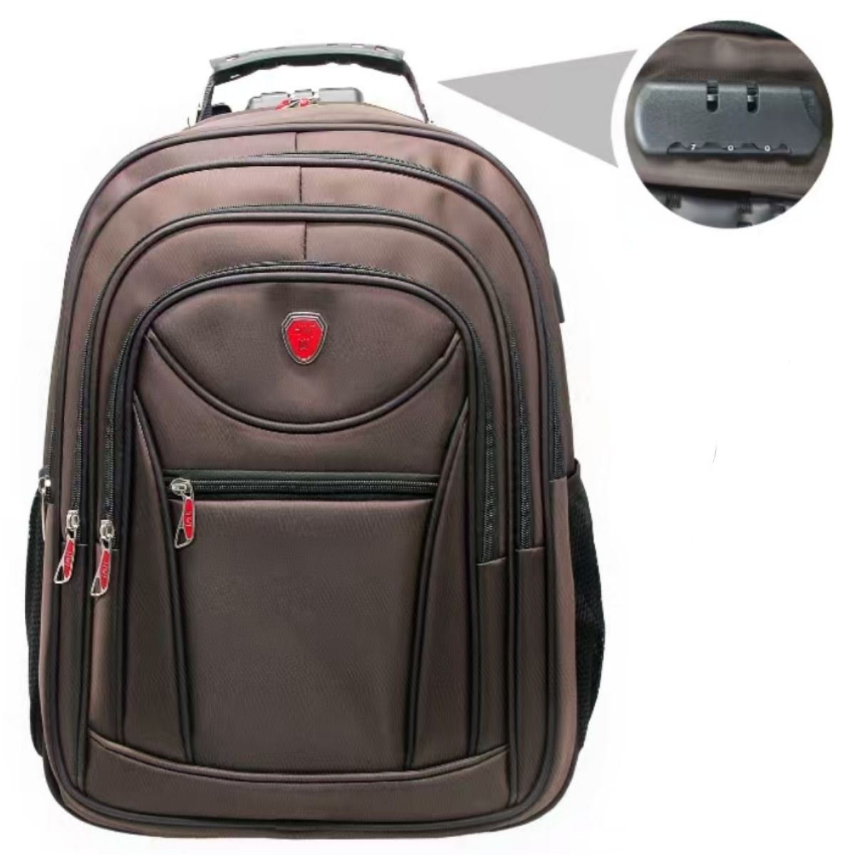 Mochila Impermeável Executiva com USB, P2 e Cadeado Integrado