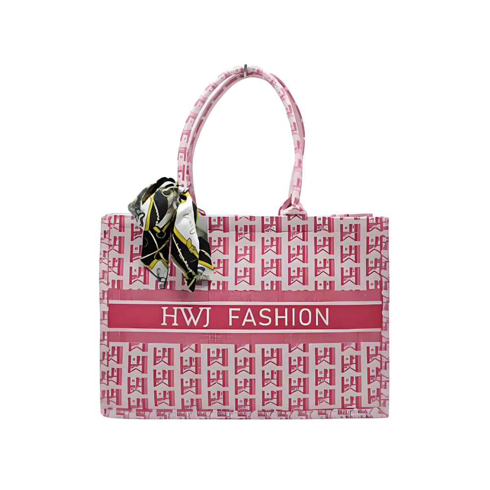 Bolsa de Praia Estampada com Lenço Decorativo para Verão