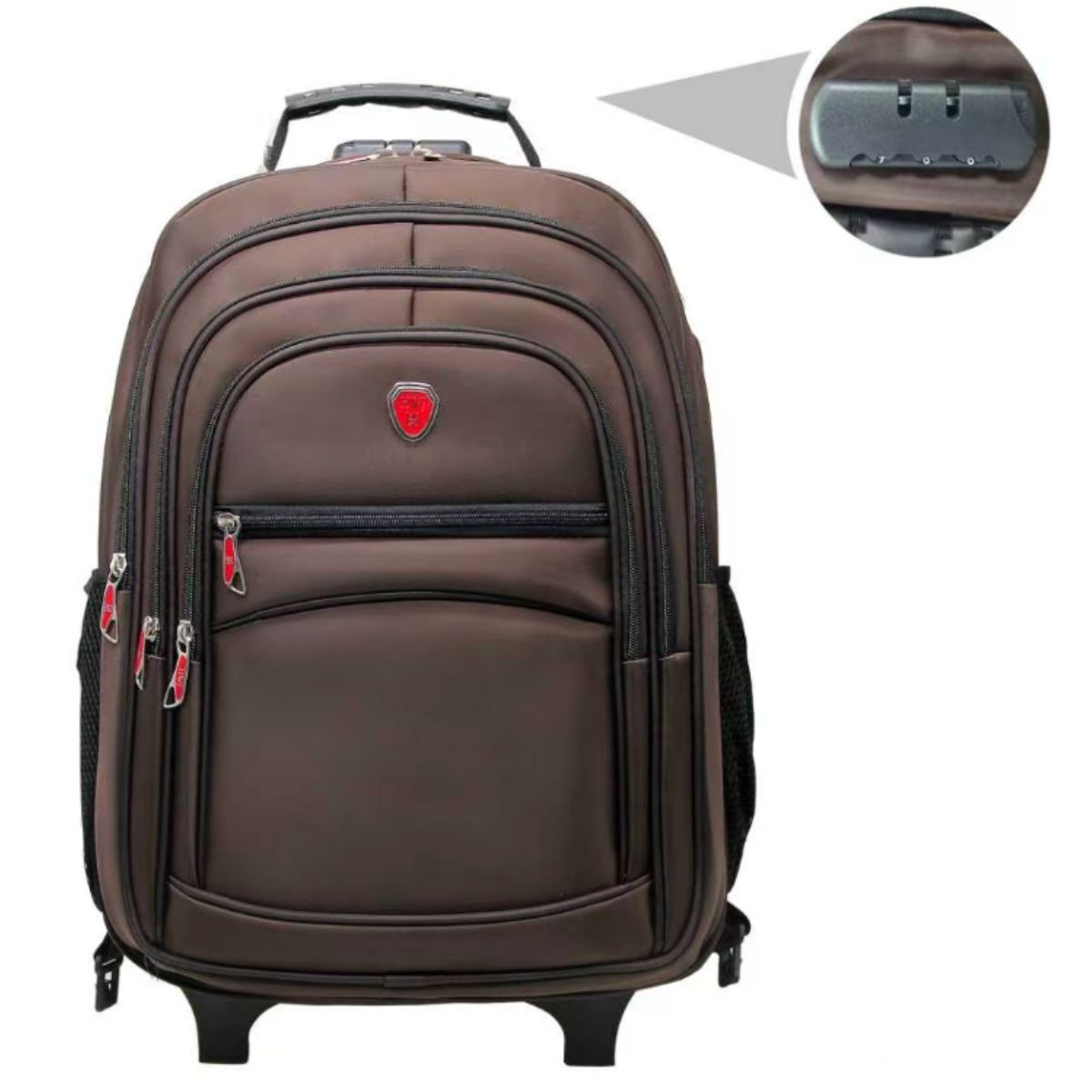 Mochila Executiva com Rodas, Cadeado e Cabo P2 Impermeável