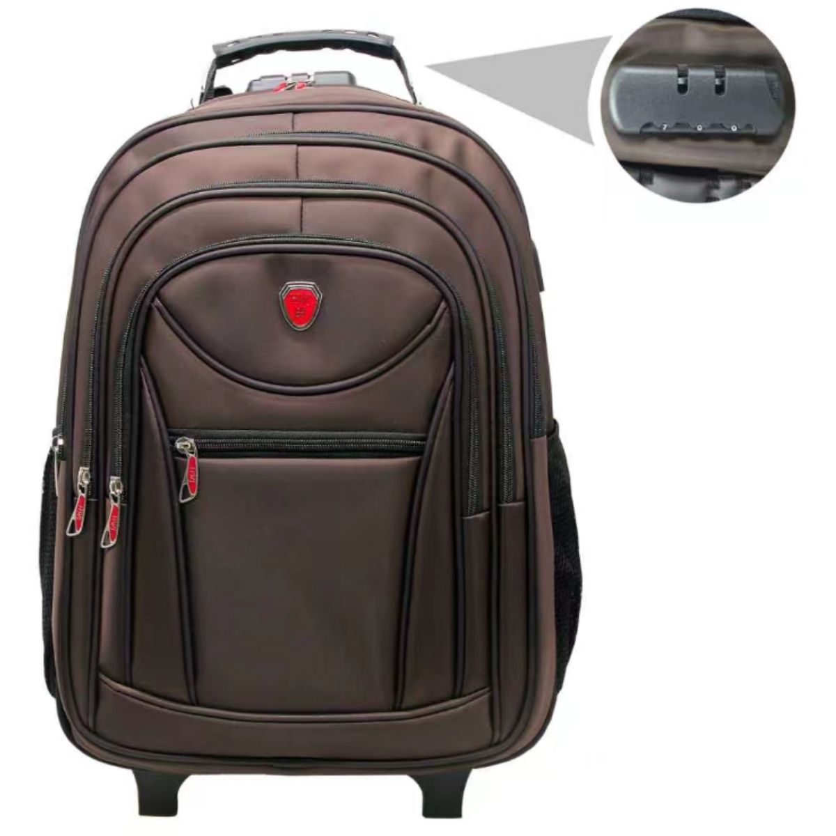 Mochila Executiva com Rodas, Cadeado e Cabo P2 Impermeável