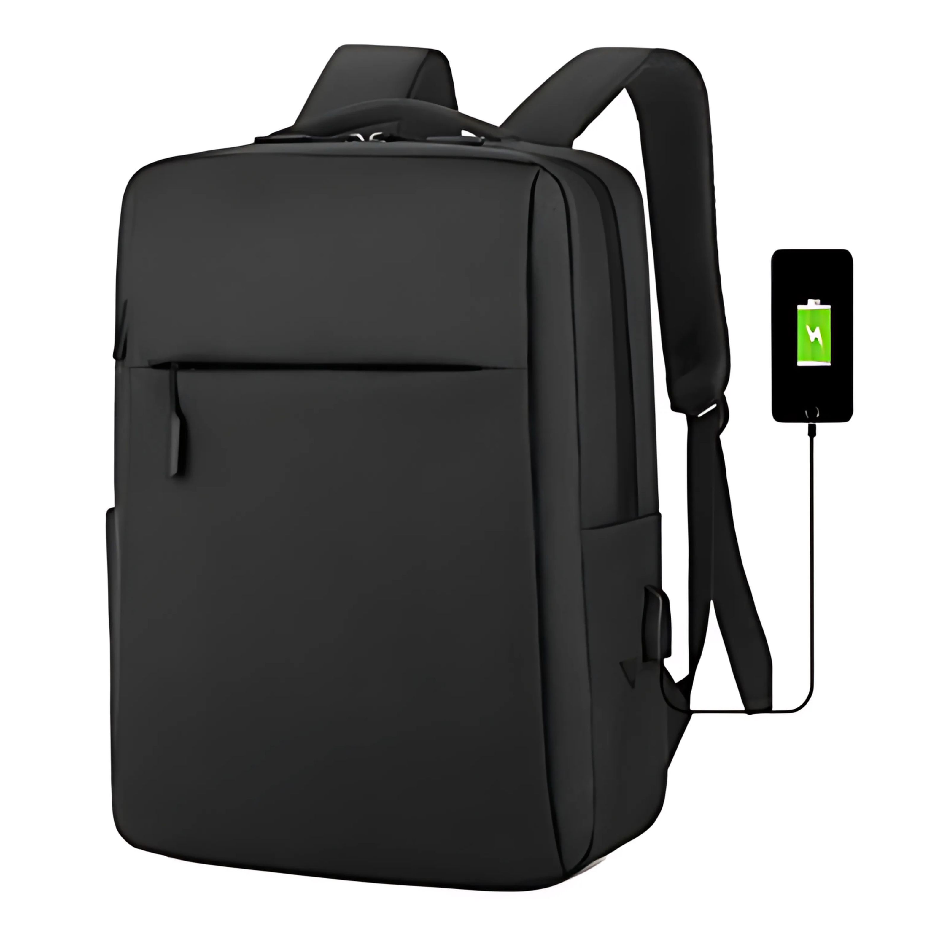 Mochila Executiva Preto com USB e Espaço para Notebook