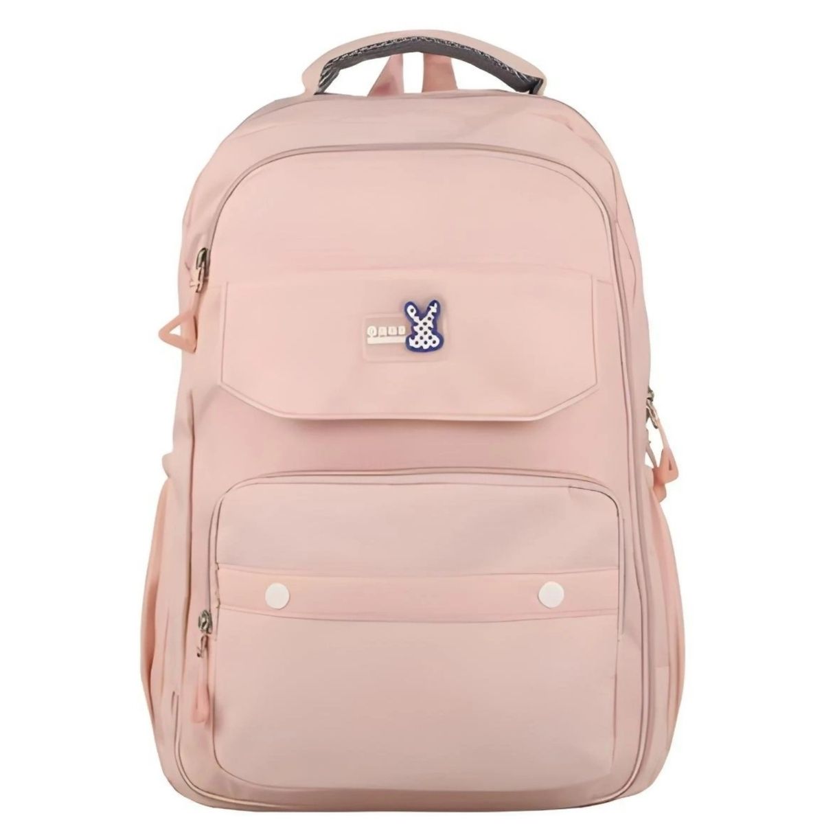 Mochila Escolar Feminina com Ursinhos Decorativos e Compartimentos Funcionais