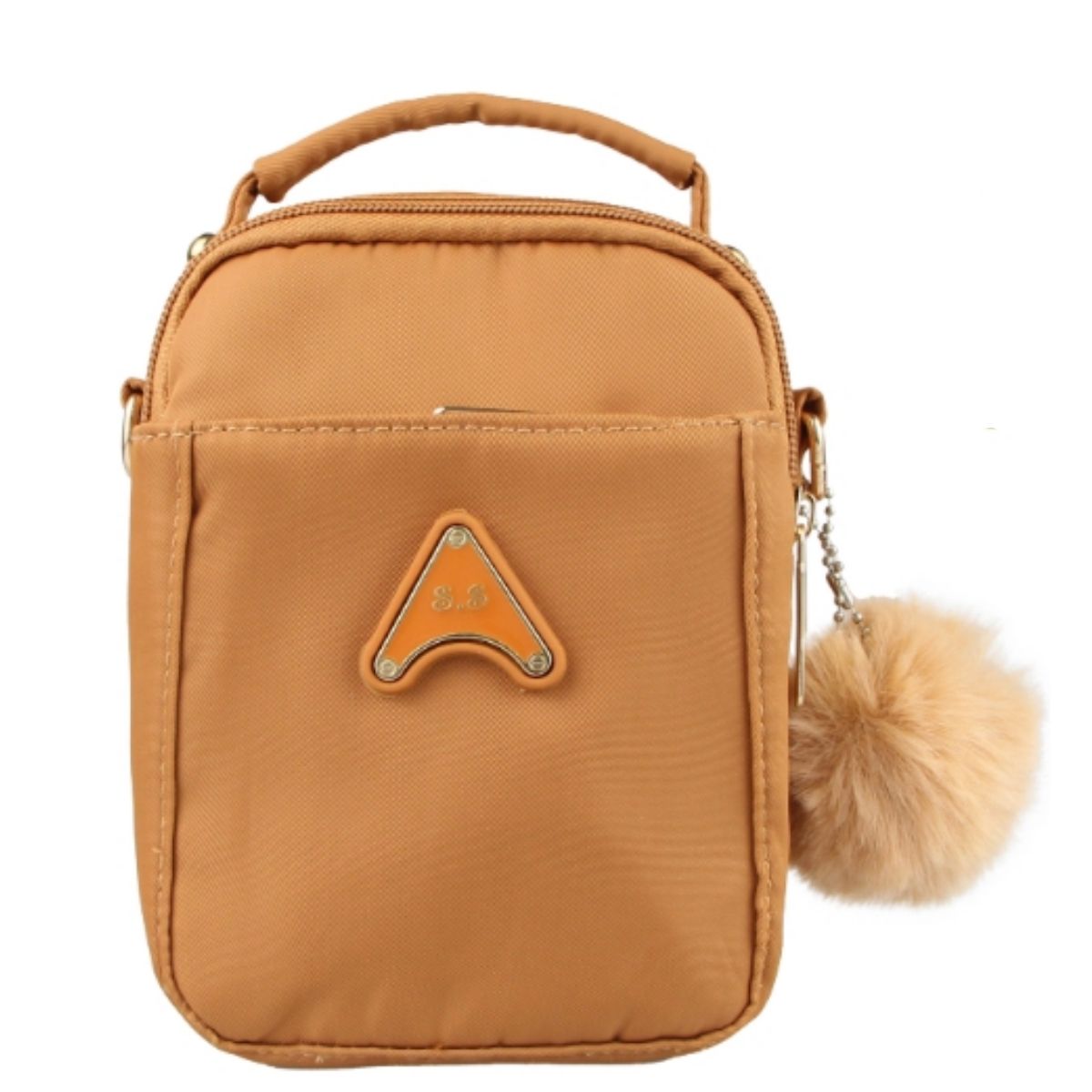 Bolsa Feminina Vertical com Alça Removível e Pompom Decorativo – Modelo BL-XB8216