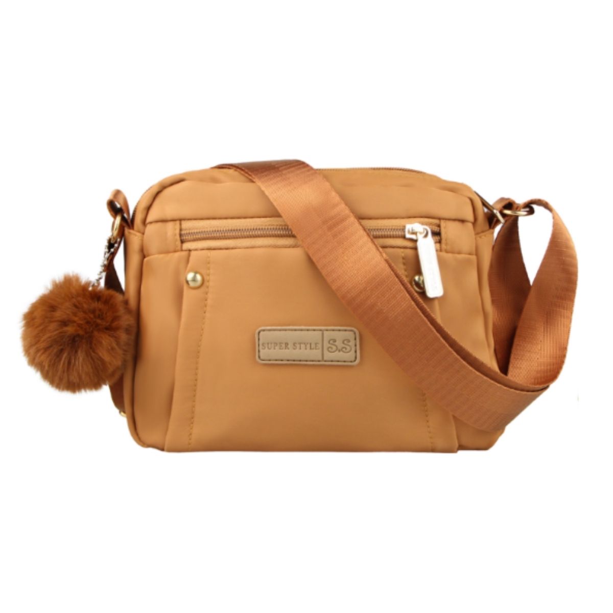 Bolsa Feminina Casual com Alça Larga e Compartimento Frontal – Modelo BL-XB8222