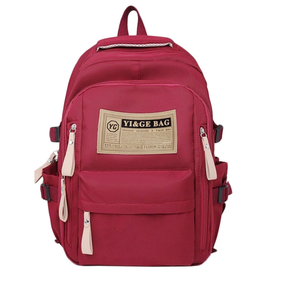 Mochila Juvenil com Bolsos Laterais e Design Casual