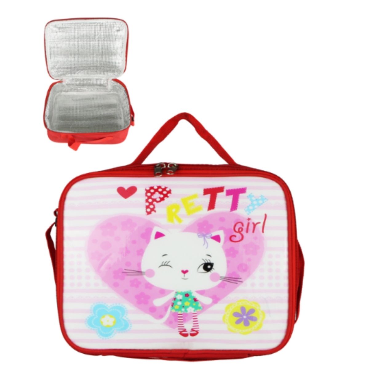 Bolsa Térmica Infantil com Estampa de Personagens e Forro Aluminizado