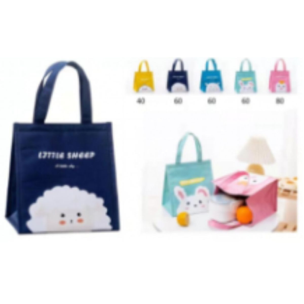 Bolsa Térmica com Estampa Infantil  e Alças Reforçadas