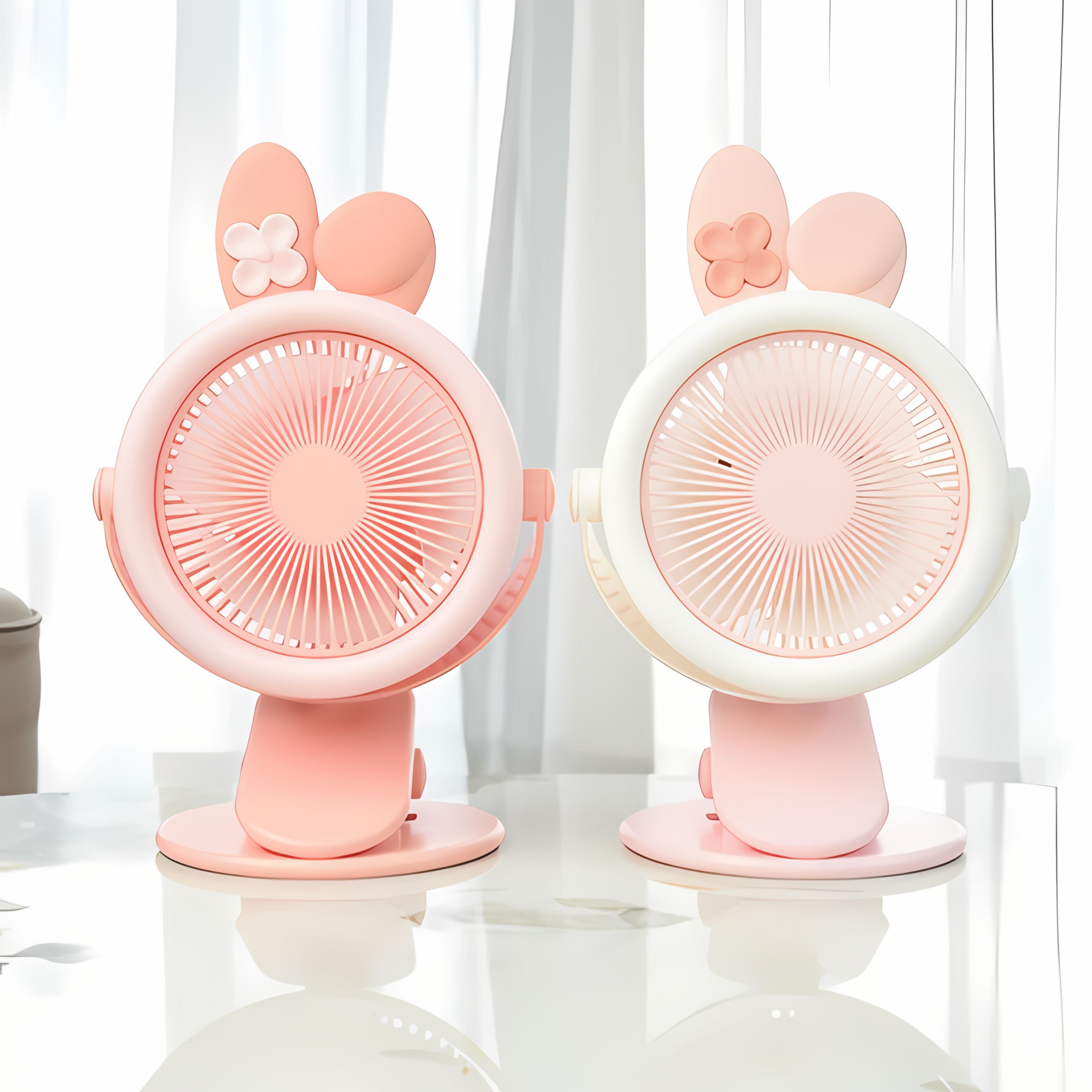 Ventilador  Recarregável com Suporte para Celular - Fresco e Conectado
