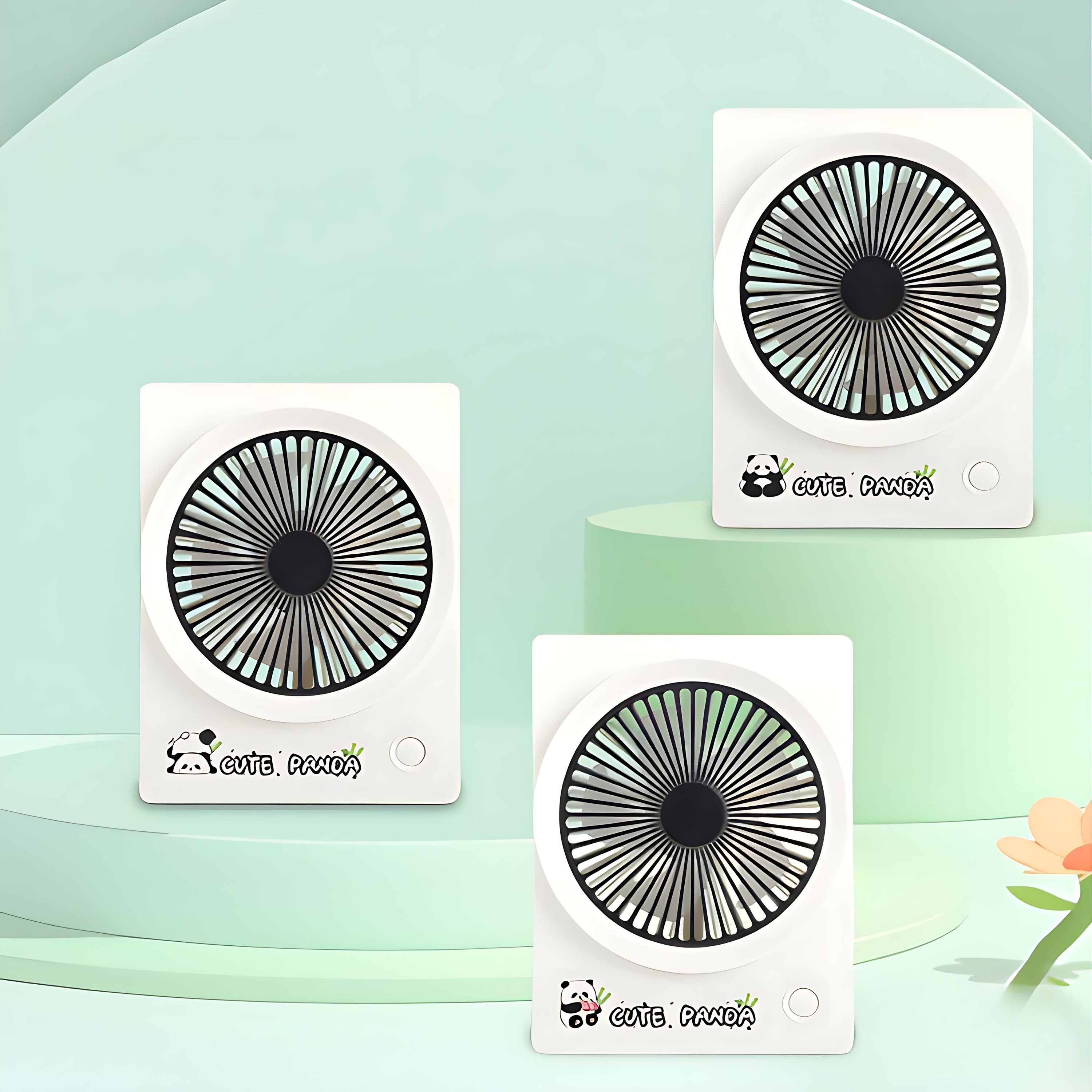 Ventilador Portátil Recarregável com Suporte para Celular