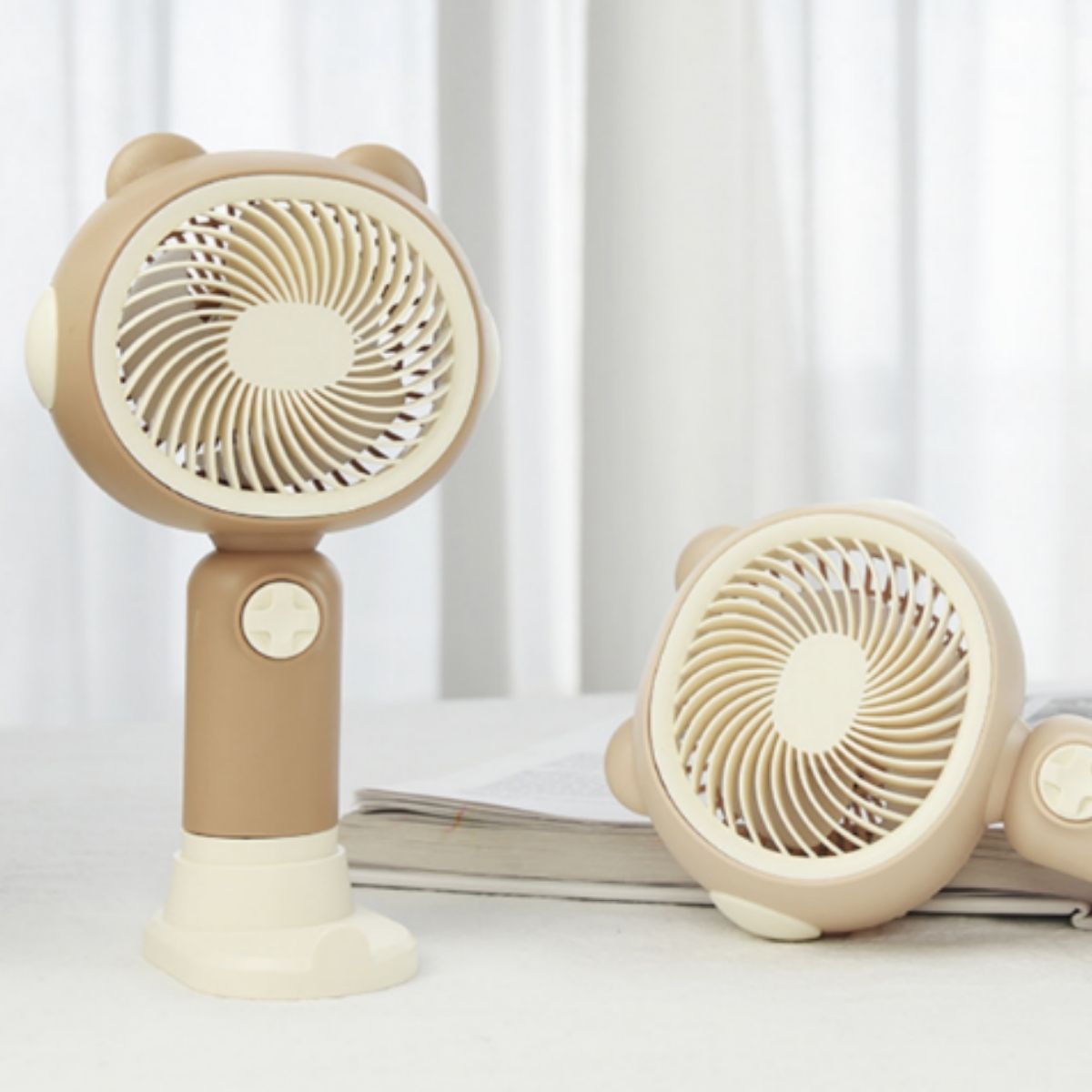 Ventilador Portátil com Suporte - Recarregável e Compacto