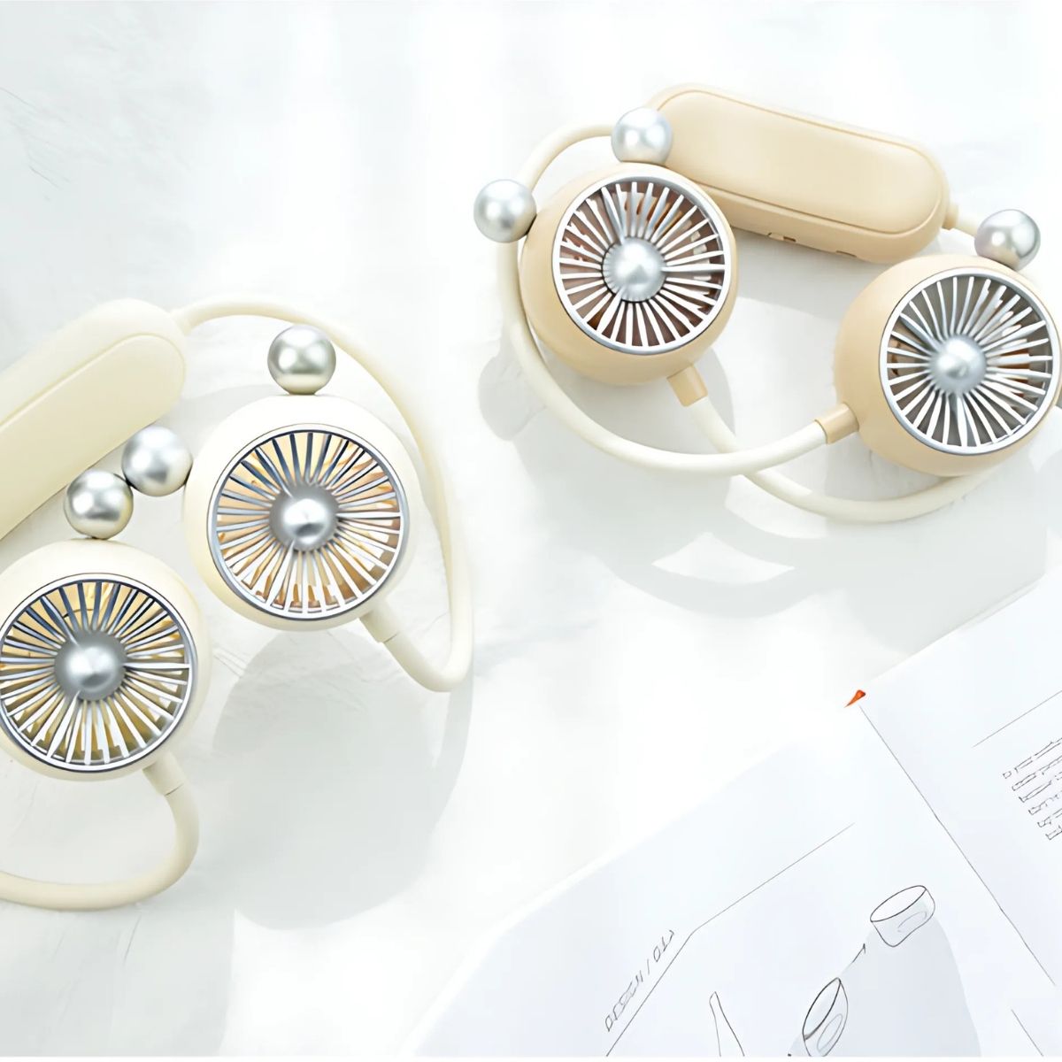 Ventilador Recarregável de Pescoço com Design Ergonômico