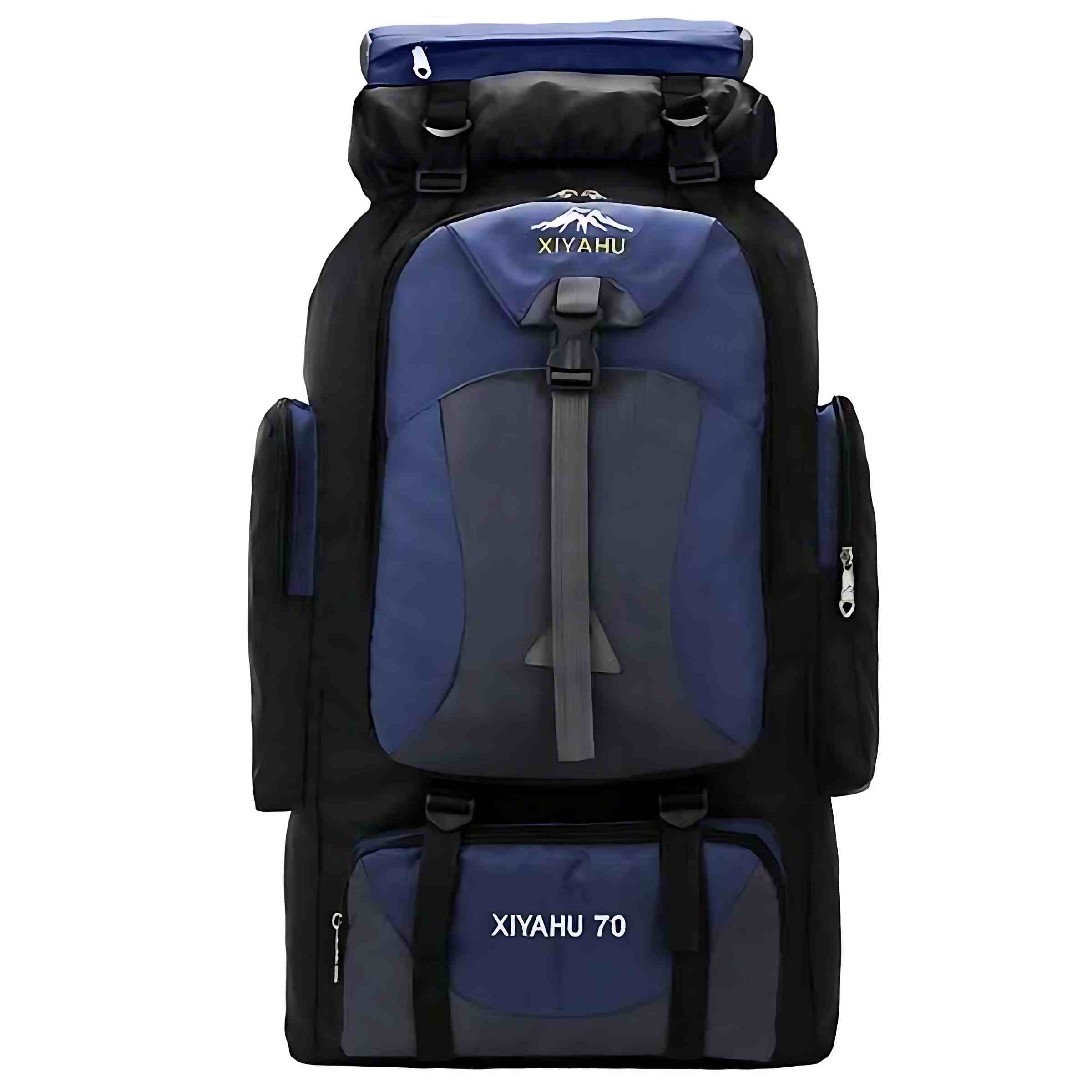Mochila Esportiva Hiking 70L Reforçada – Impermeável, Multiuso e com Design Profissional