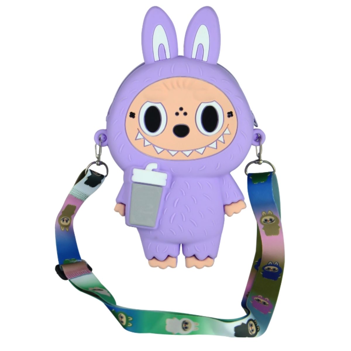 Porta-Celular Infantil Labubu com Alça Estampada
