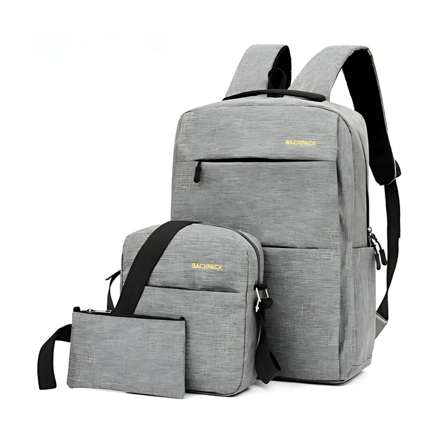 Kit Mochila 3 em 1 com Pochete e Carteira – Praticidade e Estilo para o Dia a Dia