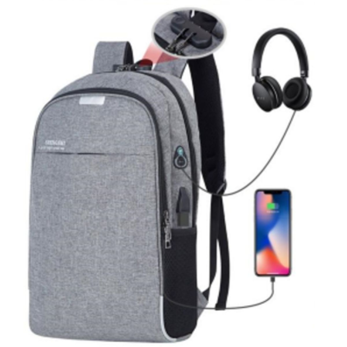 Mochila Executiva de Trabalho com Porta USB FDB07-HUI