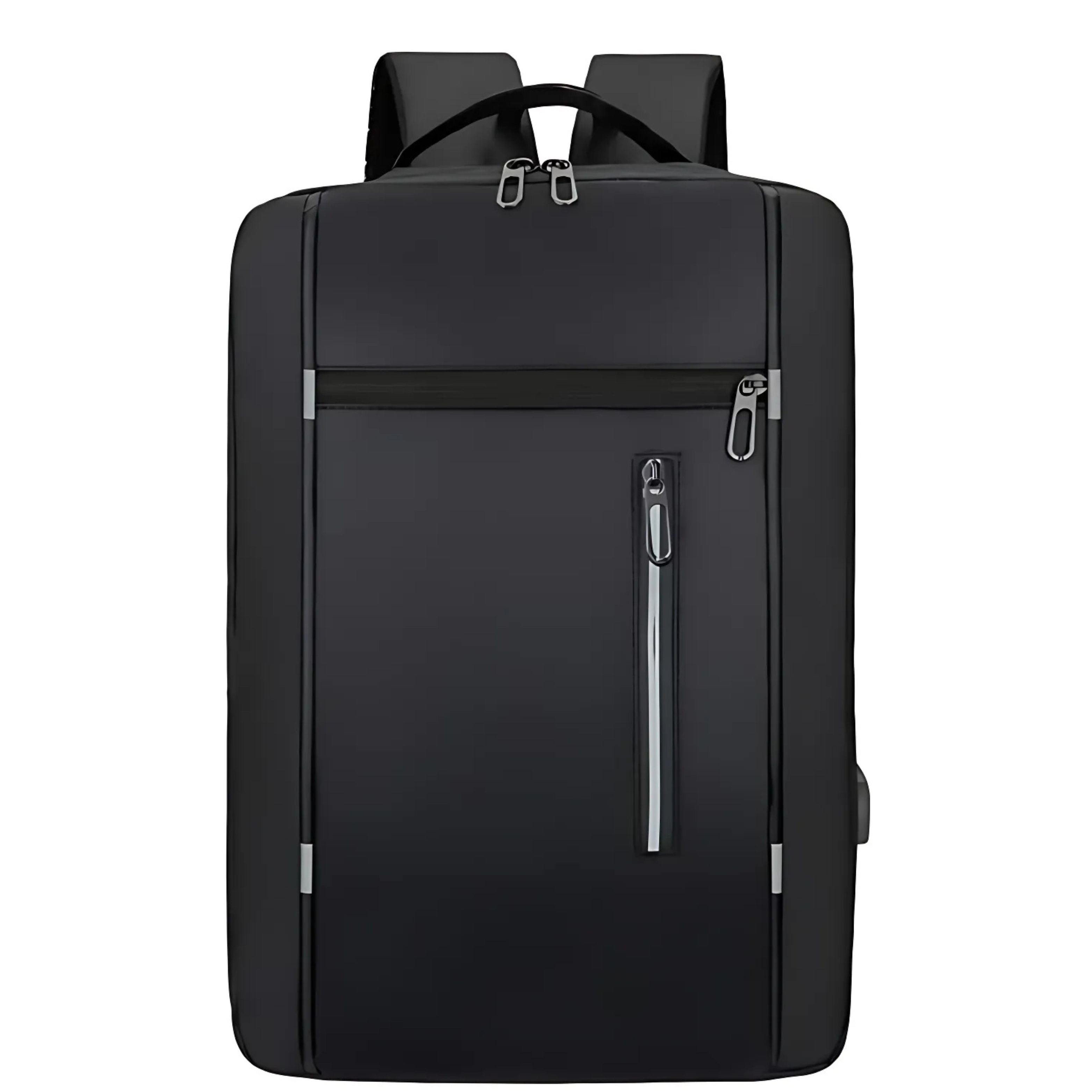 Mochila Trabalho Preta Usb com Espaço para Notebook