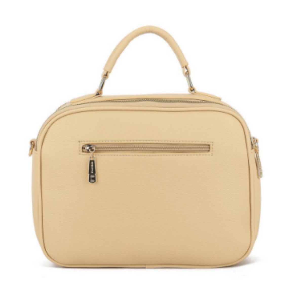 Bolsa Feminina Estruturada com Alça Longa e Bolsos Frontais