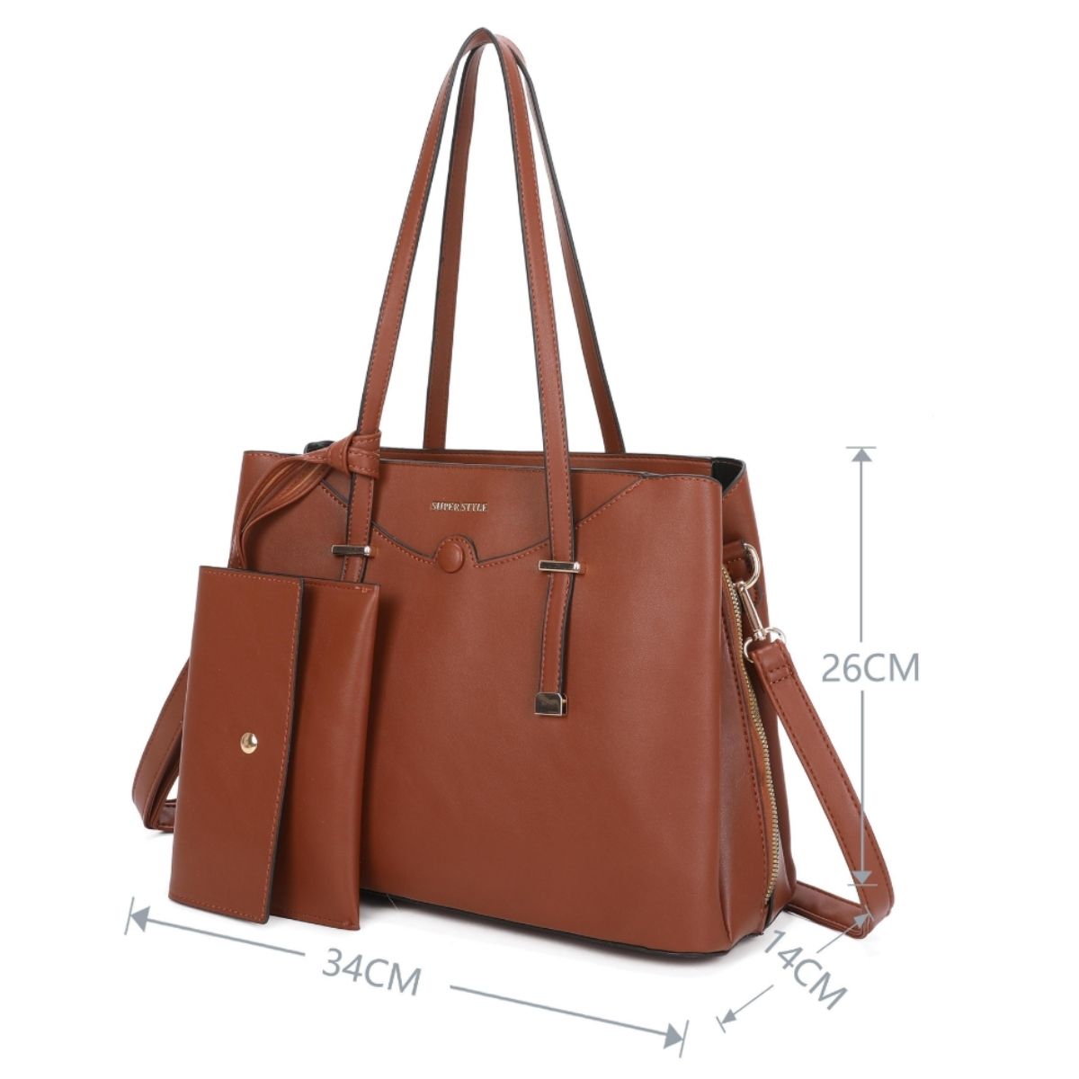 Bolsa Feminina Premium com Nécessaire Interna e Acabamento Elegante