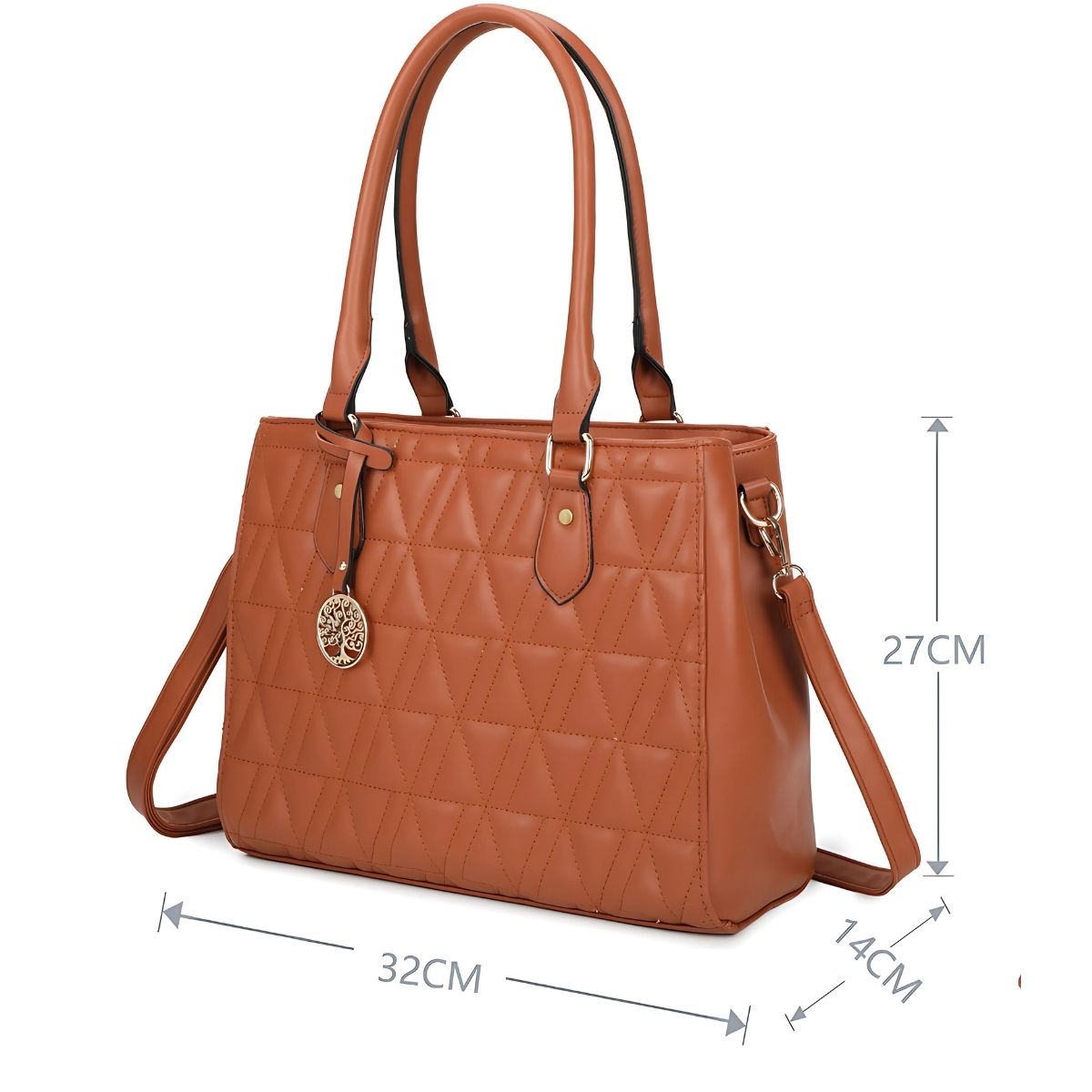 Bolsa Feminina Grande GD075 – Design Matelassê, Espaçosa e com Alça Ajustável