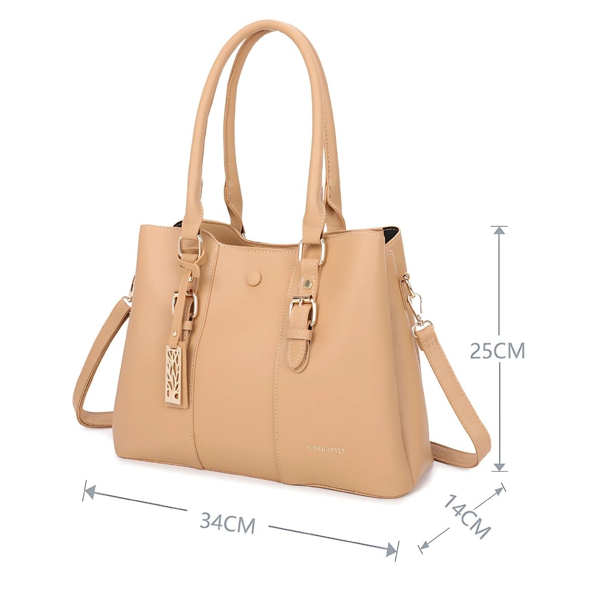 Bolsa Feminina Grande - Design Sofisticado, Espaçosa e com Alça Tiracolo Ajustável | Diversas Cores