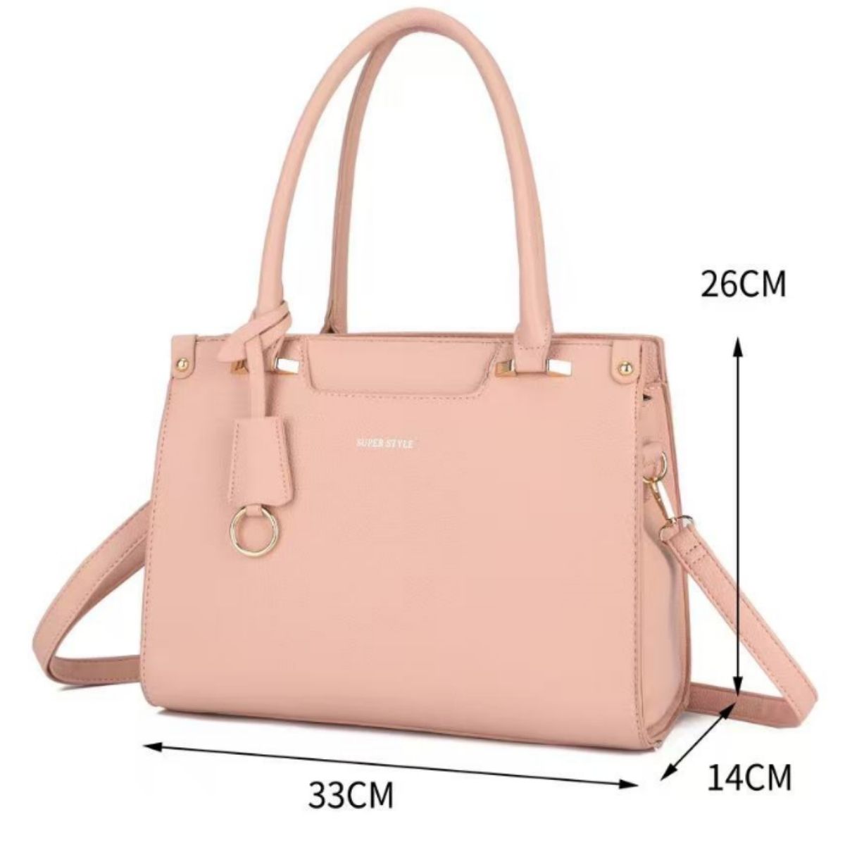 Bolsa Grande Feminina com Alça Longa e Múltiplos Compartimentos