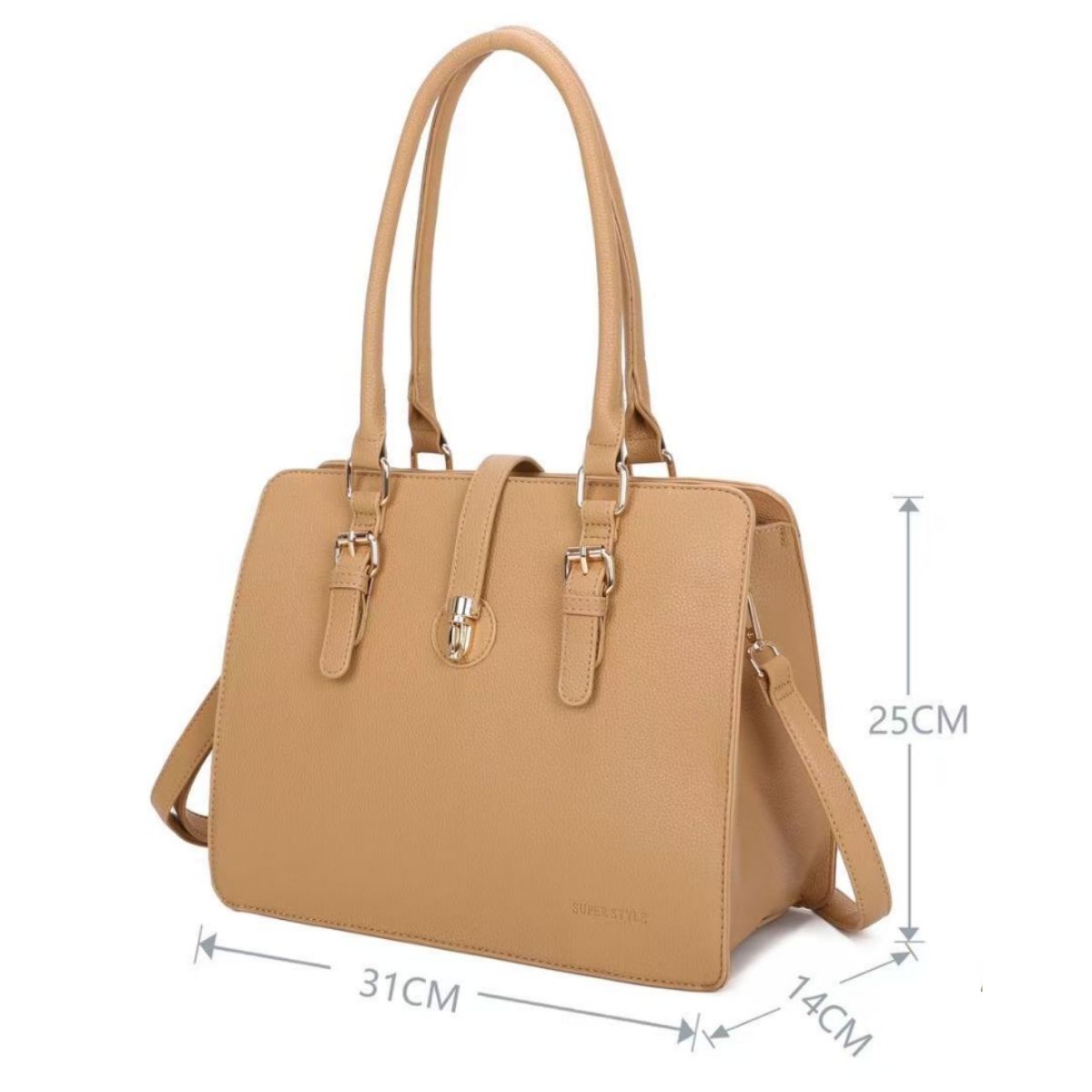Bolsa Grande Feminina com Alça Longa e Tripla Divisão Interna – Design Elegante e Estrutura Sofisticada