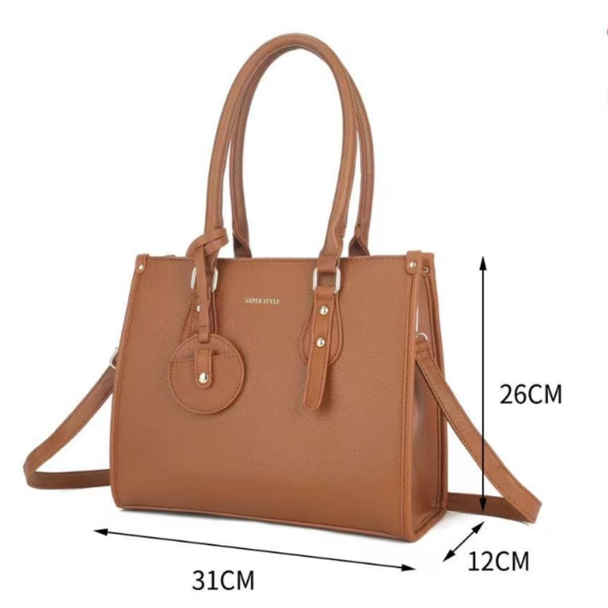 Bolsa Grande Feminina com Alça –  com Estilo Clássico, Tripla Divisão Interna e Acabamento Sofisticado