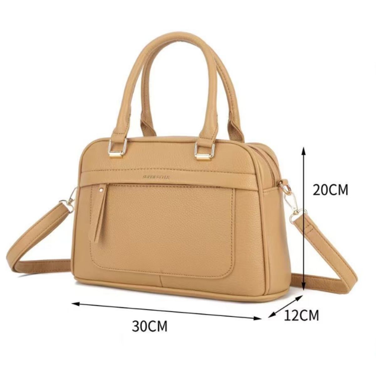 Bolsa Grande Feminina com Alça GD101 – Design Funcional com Bolso Externo e Compactação Inteligente para o Dia a Dia