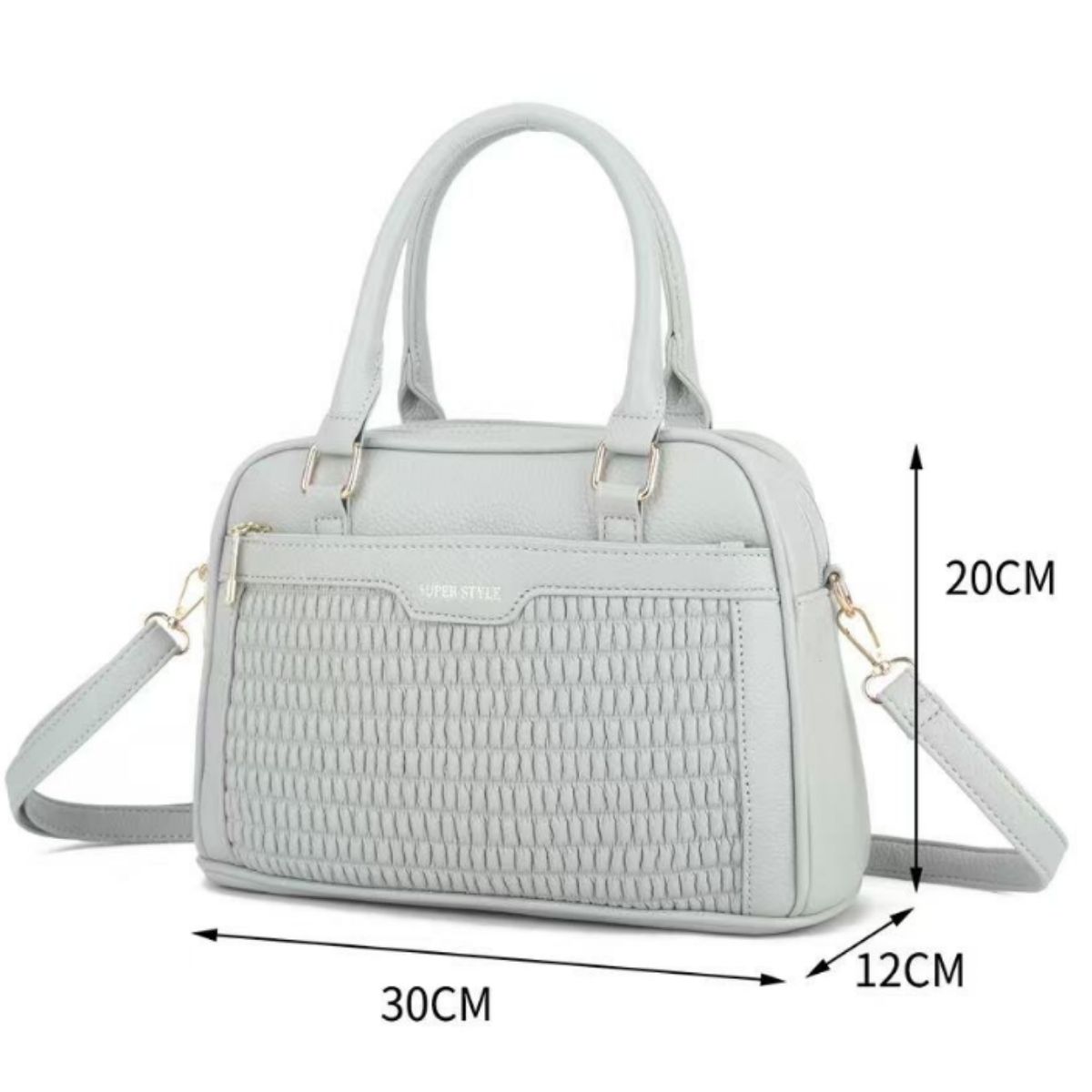 Bolsa Feminina Grande em Couro Sintético com Alça Transversal