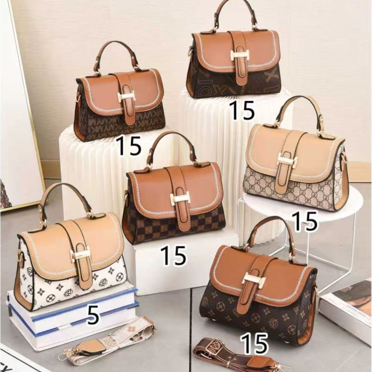 Bolsa Feminina com Estampa Luxo e Alça Elegante – HL-XB8331
