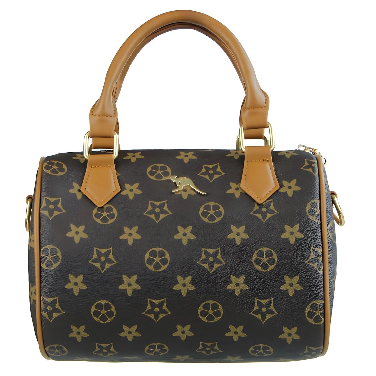 Bolsa Feminina com Alça de Mão Estampada e Estrutura Clássica
