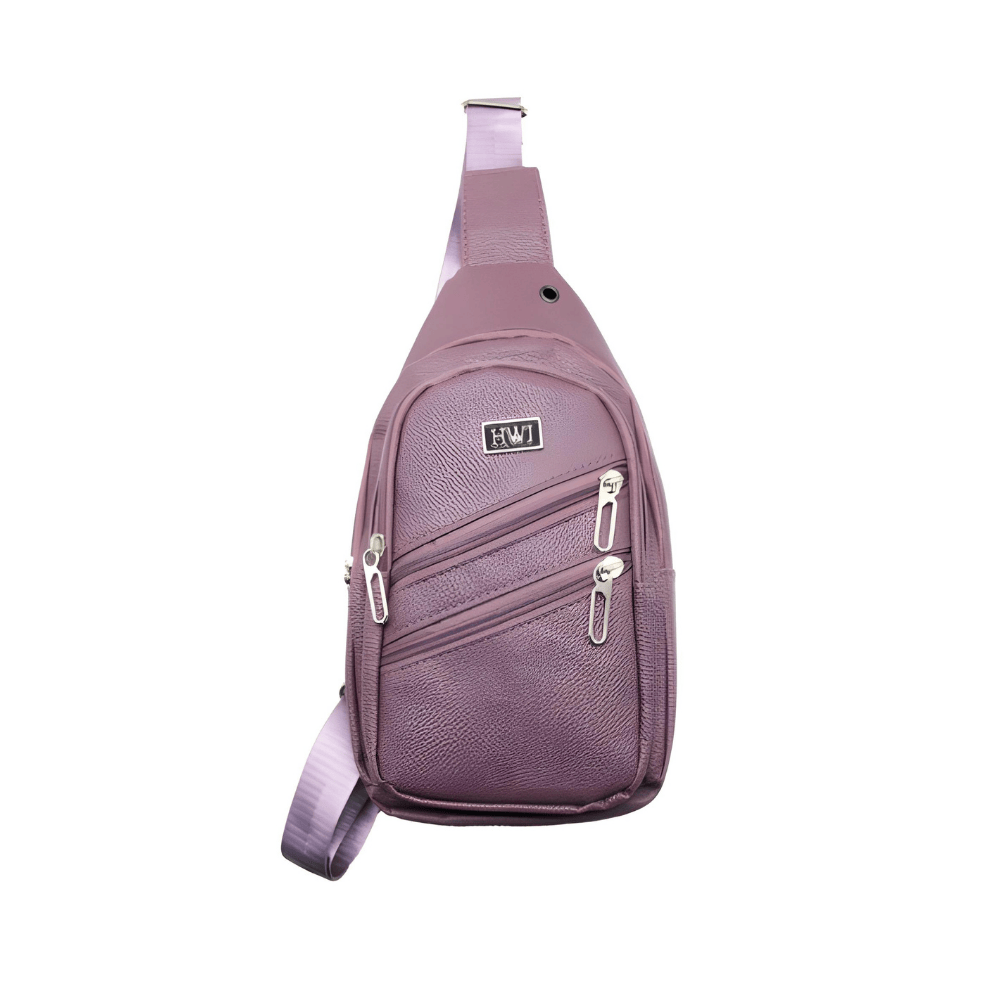 Shoulder bag impermeável em couro sintético com 4 divisões