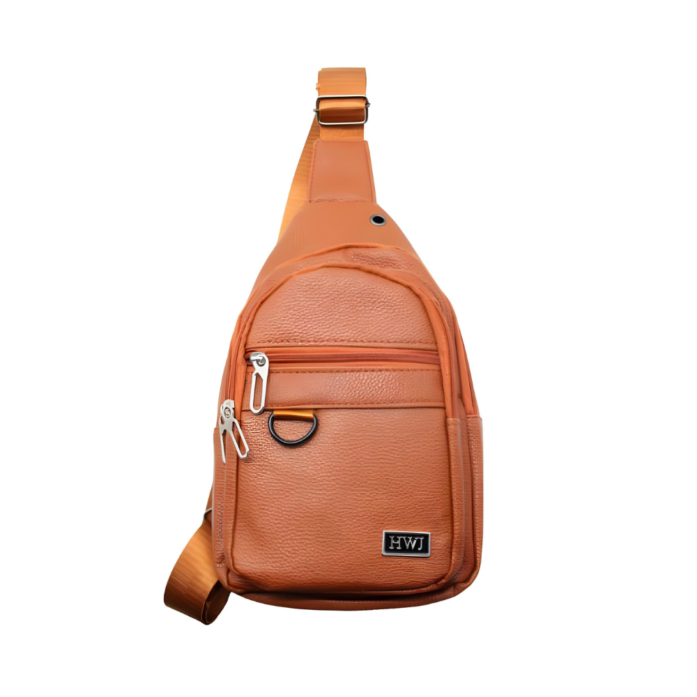 Shoulder bag impermeável em couro sintético com 3 divisões