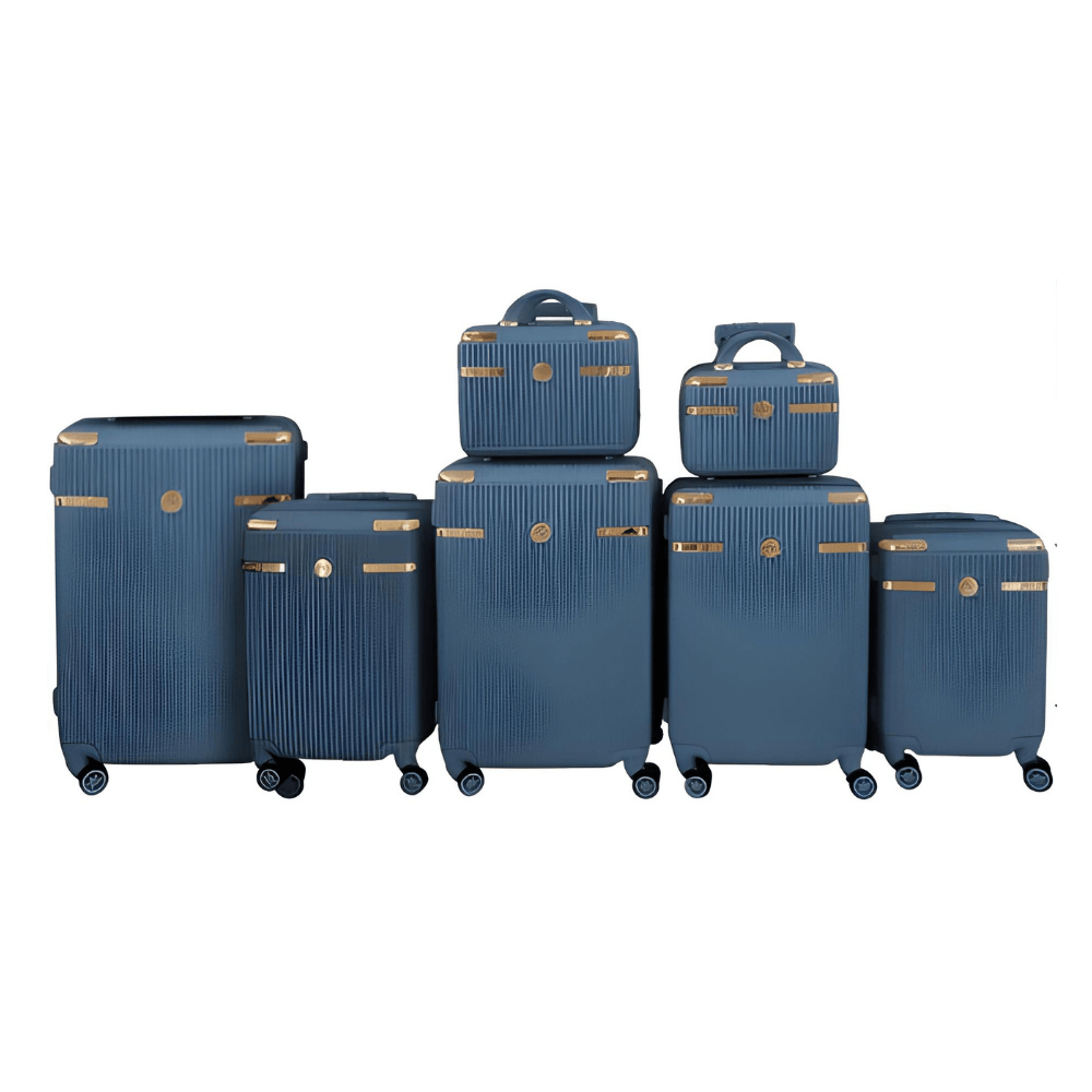 Kit de Viagem 5 Malas e 2 Frasqueiras com Cadeado e Rodas Removíveis