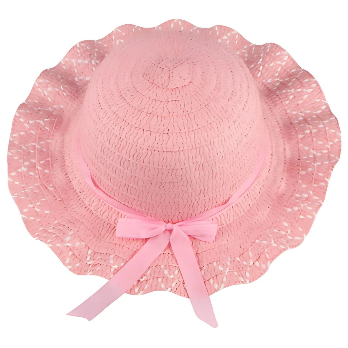 Chapéu Feminino com Aplique Floral e Aba Ampla Bicolor