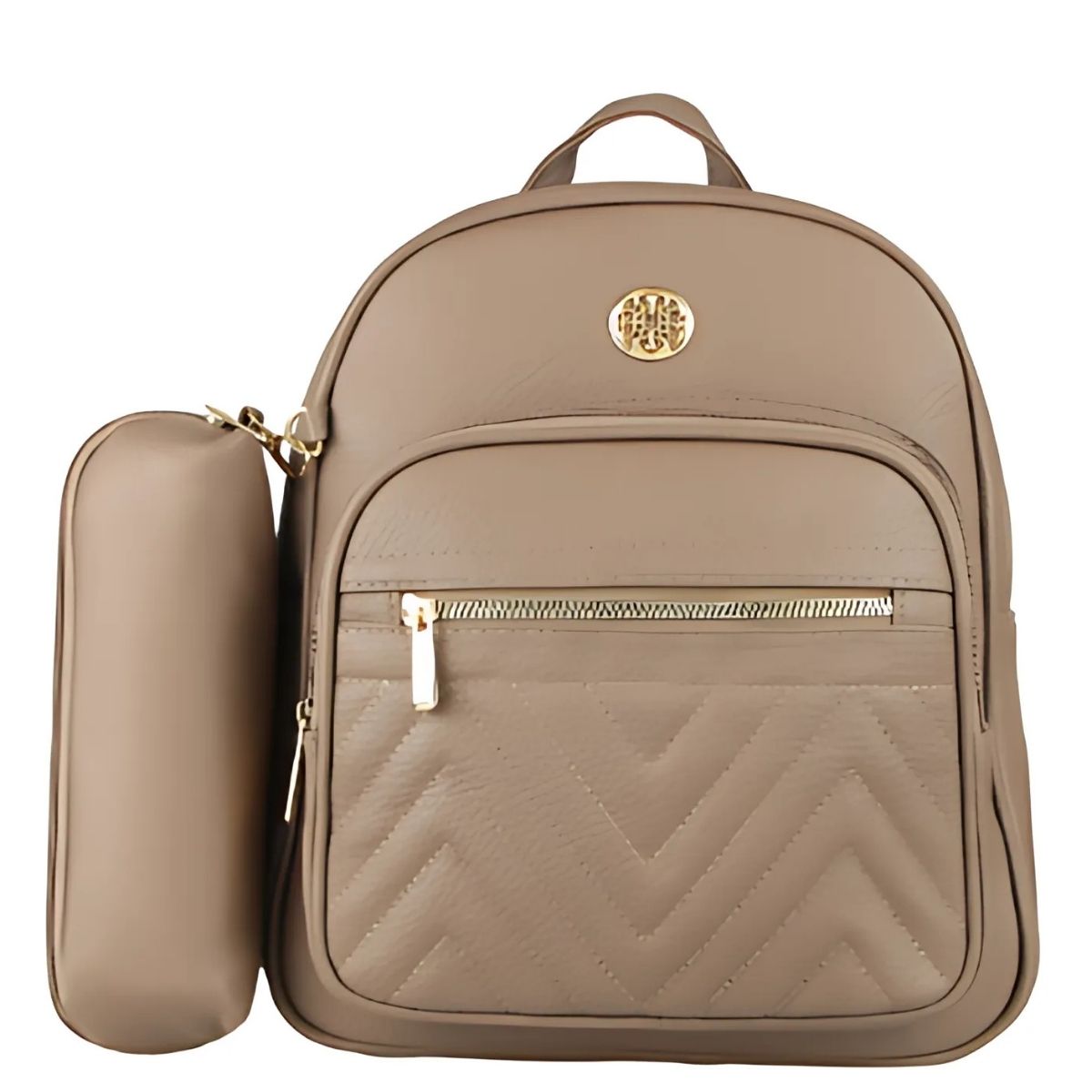 Mochila Feminina com Estojo – Design Compacto com Detalhe Matelassê e Estojo Acoplado