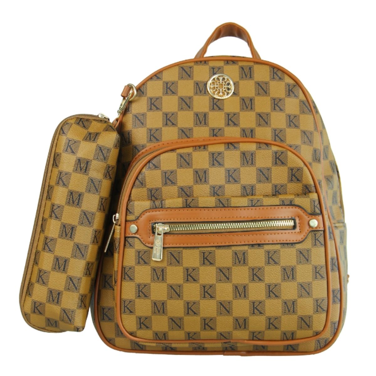 Mochila Feminina Xadrez com Estojo