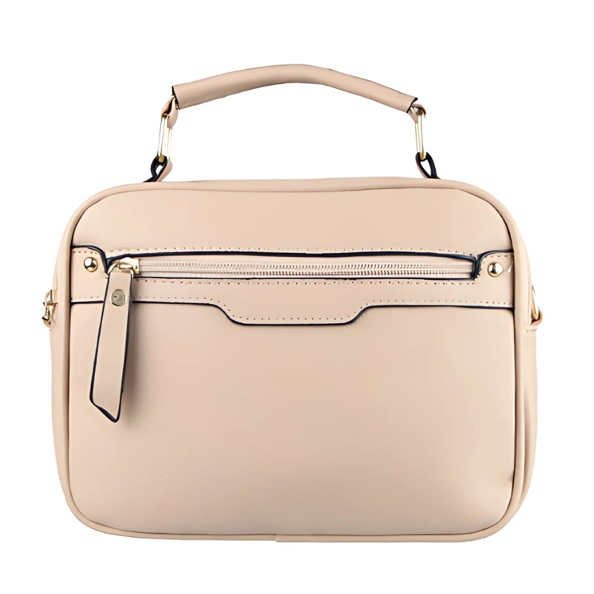 Bolsa Feminina com Alça PL-XB8247 – Design Minimalista com Recorte Curvo e Zíper Frontal
