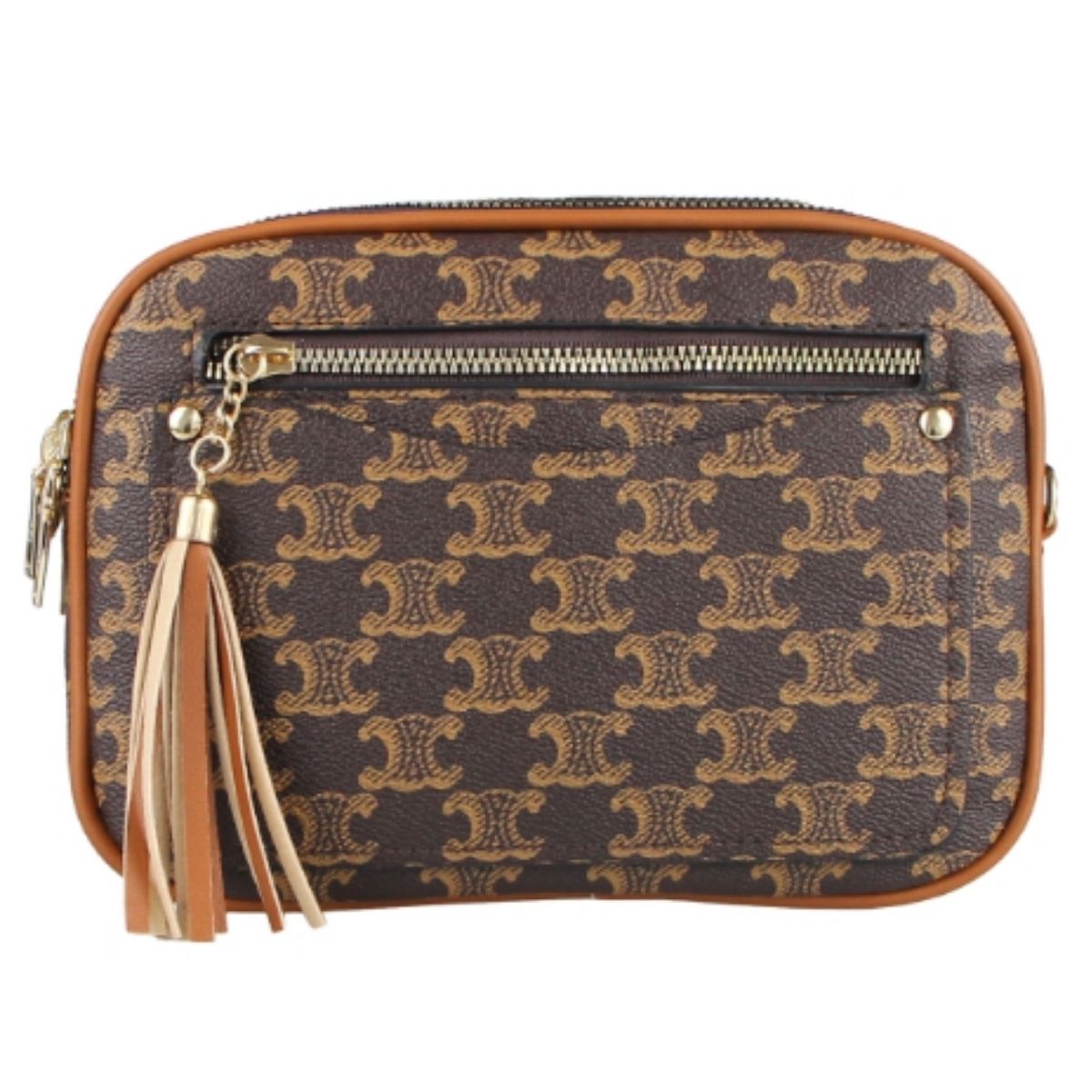 Bolsa Feminina com Alça Regulável e Detalhe de Tassel