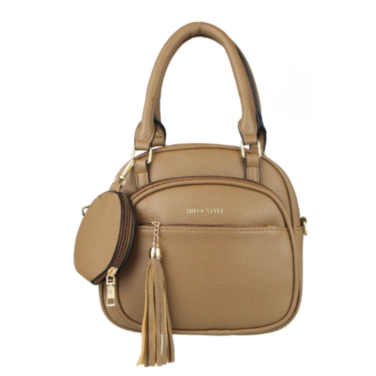 Bolsa Feminina com Porta-Moeda, Alça Tiracolo e Detalhe de Tassel – Elegância e Funcionalidade