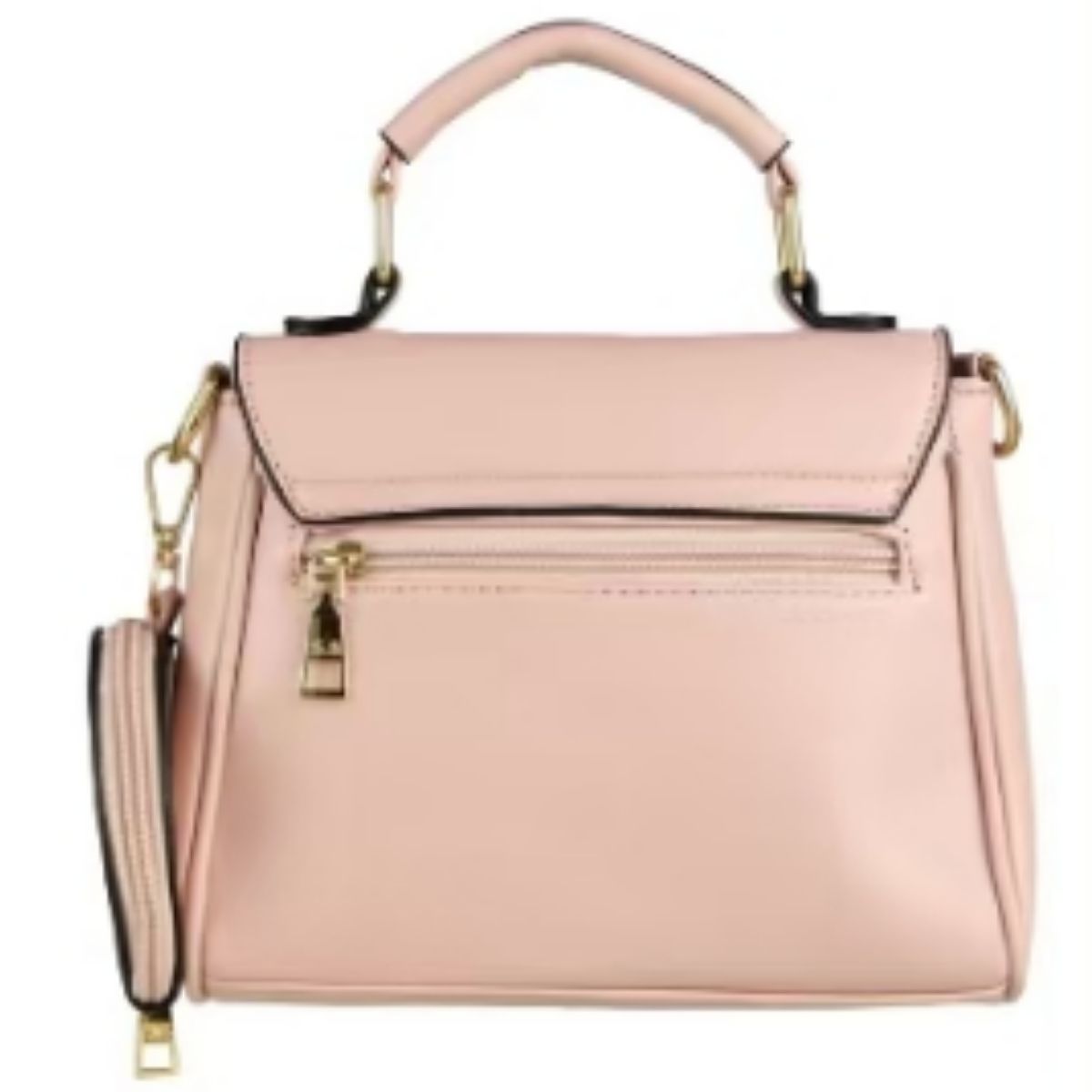 Bolsa Feminina com Porta Moeda e Detalhe em Metal