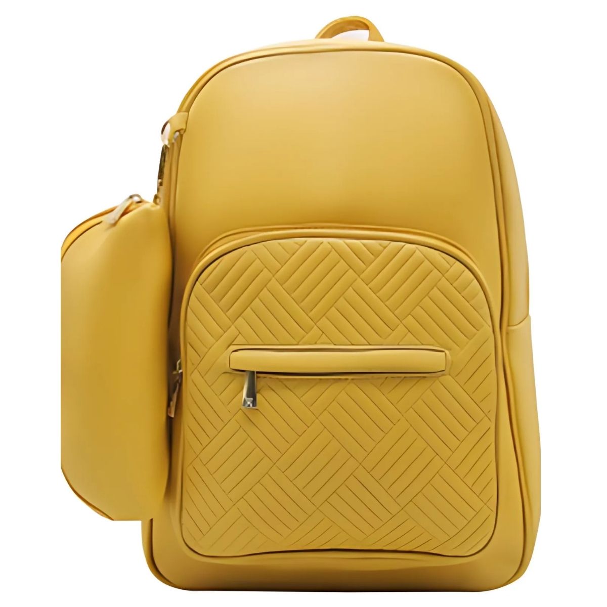 Mochila Feminina de Couro Sintético com Estojo Acoplado