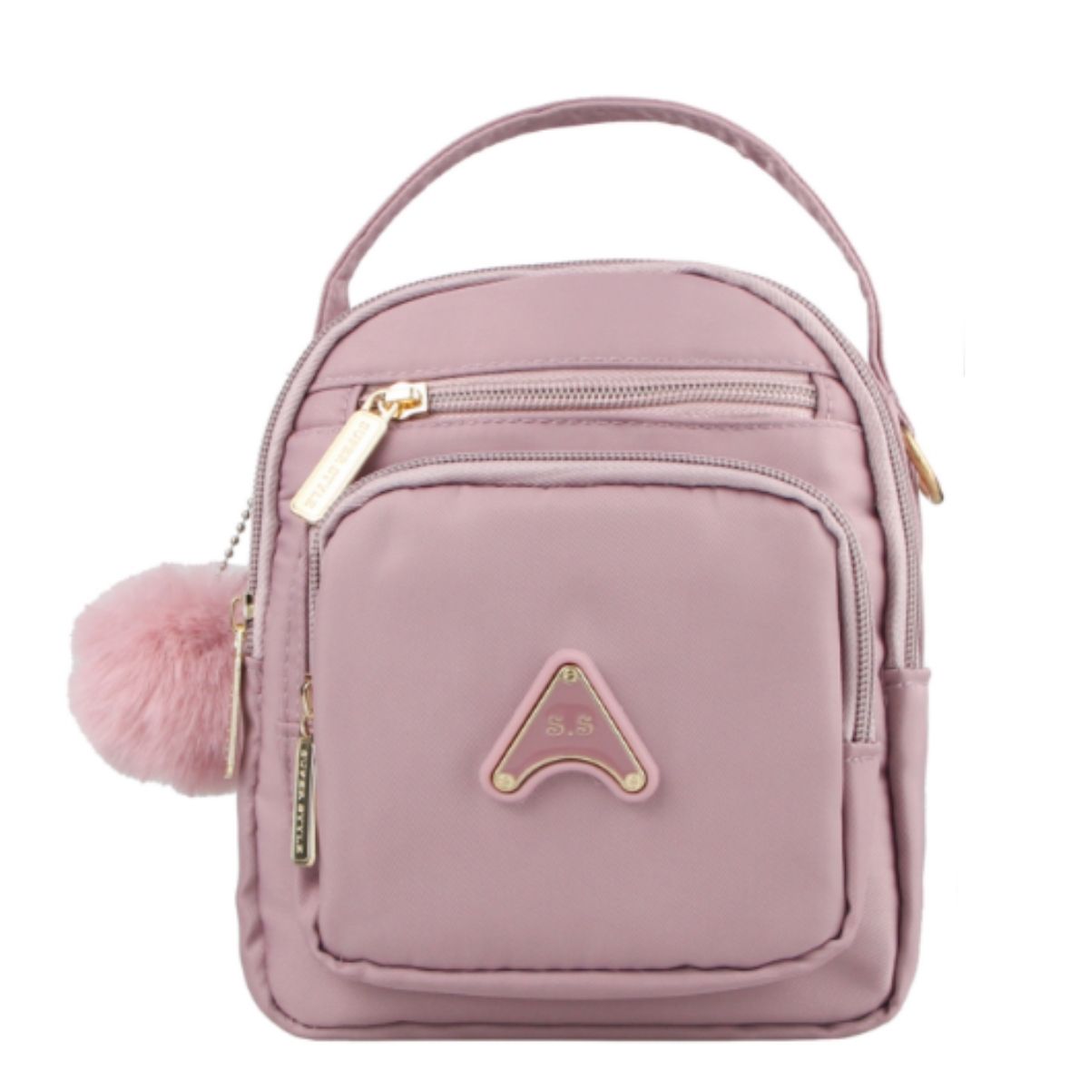 Bolsa Feminina com Alça PLB-XB8207 – Compacta, Estilosa com PomPom e Diversas Cores (20x16x8cm)