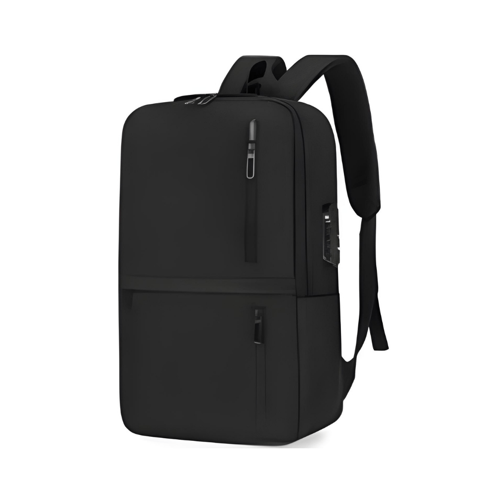 Mochila Executiva USB Impermeável Cadeado para Notebook com 3 Bolsos