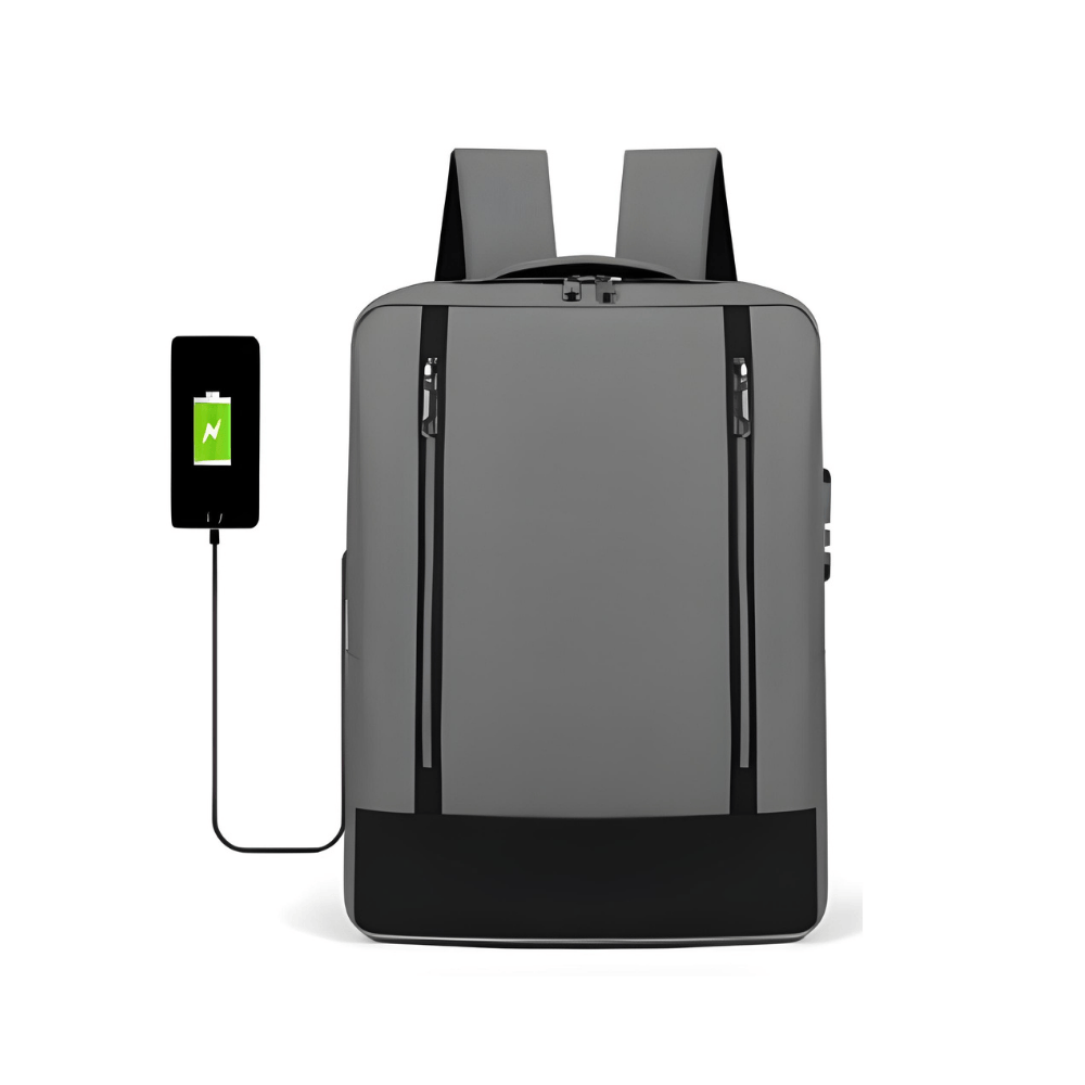 Mochila Executiva USB Impermeável para Notebook com Cadeado