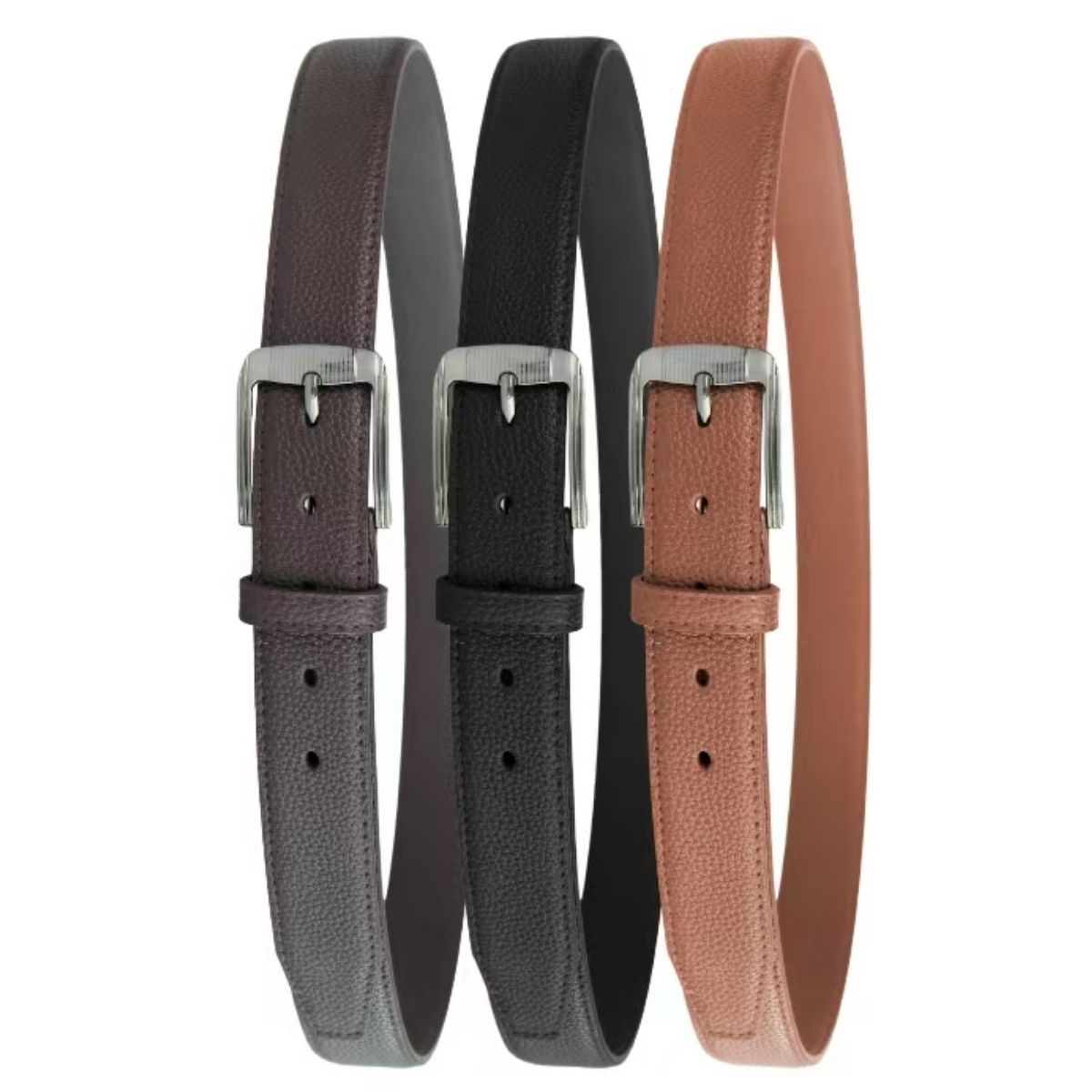 Cinto Masculino Couro Premium – Fivela Metálica e Acabamento Sofisticado