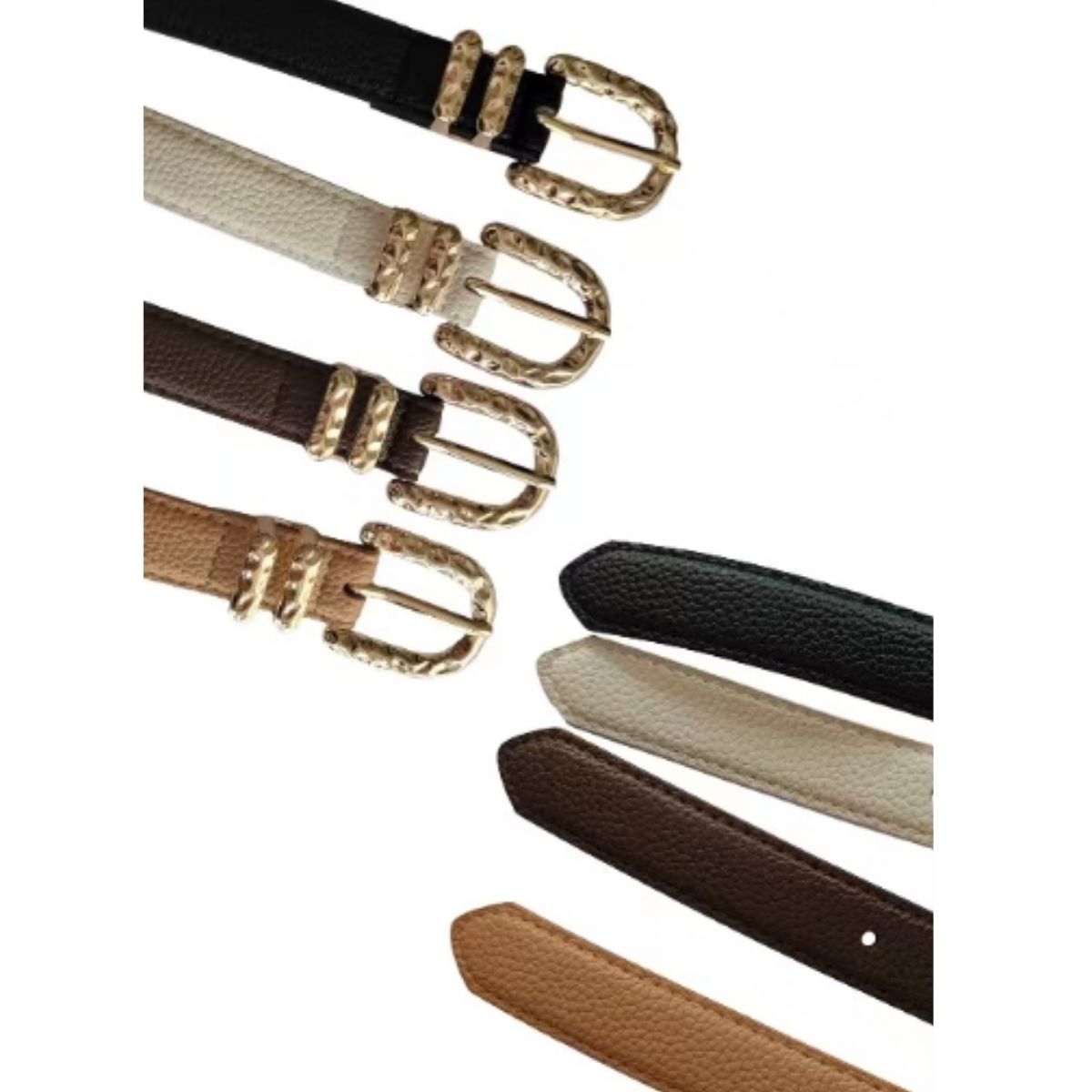 Cinto Feminino com Fivela Dourada: Minimalismo e Sofisticação