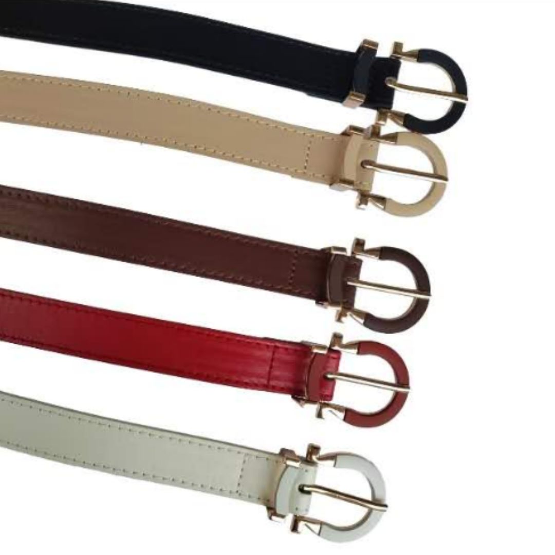 Cinto Feminino com Fivela Dourada – Elegante e Versátil
